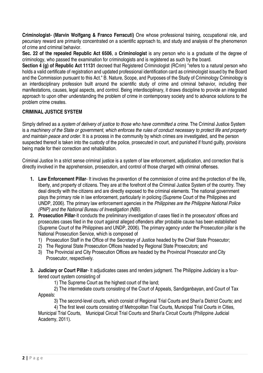 Introduction to Criminology Learning Guide - Page 2