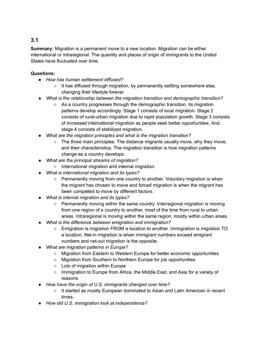Migration Definition Human Geography - Page 1