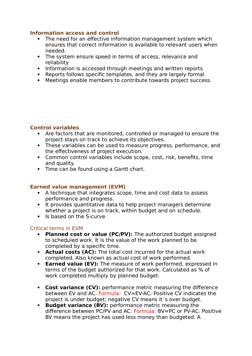Project Management Lecture 8 Project Monitoring and Control - Page 2