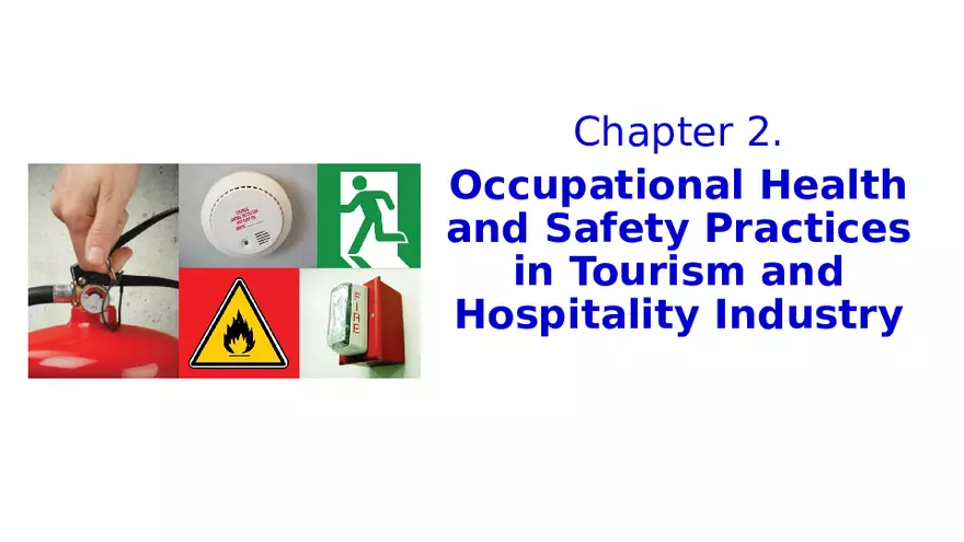Chapter 2. Occupational Health and Safety Practices in Tourism and Hospitality Industry - Page 1