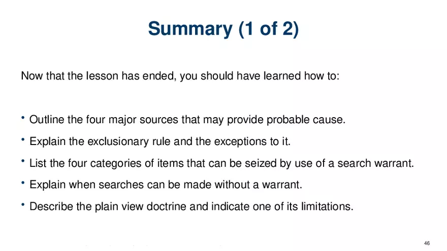 Chapter 7 Police and the Constitution - Page 41