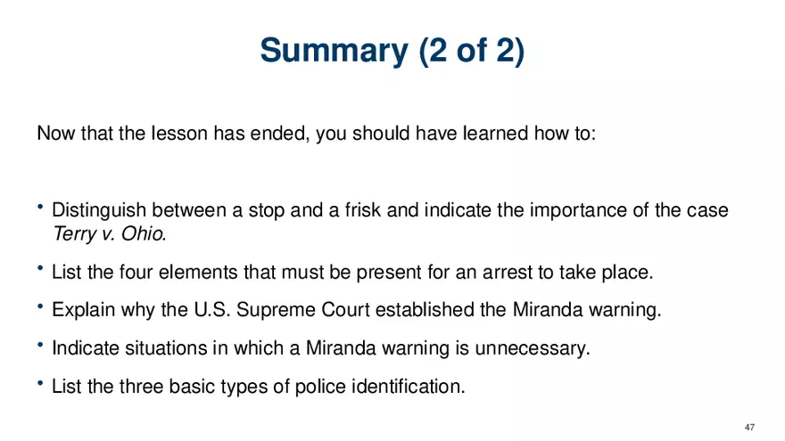 Chapter 7 Police and the Constitution - Page 42