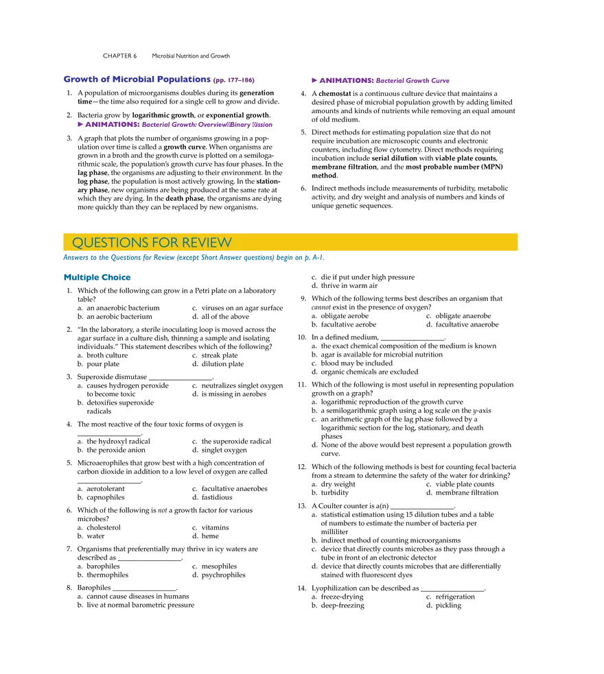 Microbial Nutrition and Growth - Page 21
