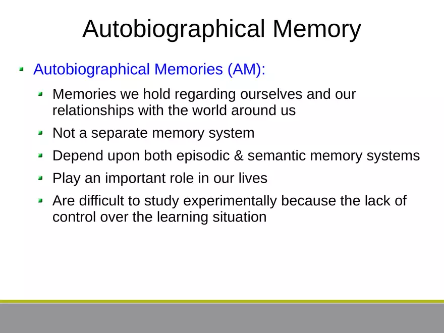 Autobiographical Memory - Page 2