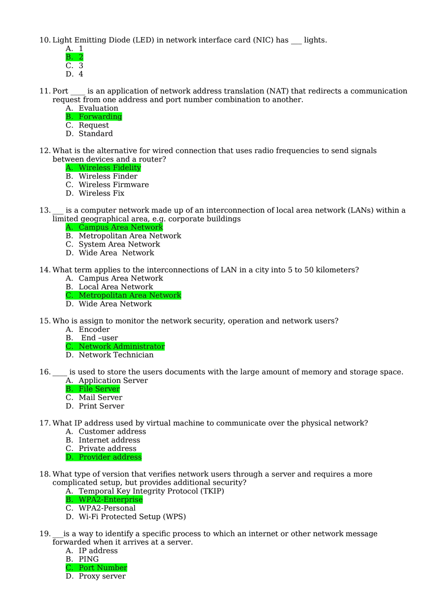 Computer Systems Servicing Written Exam  Set B - Page 2