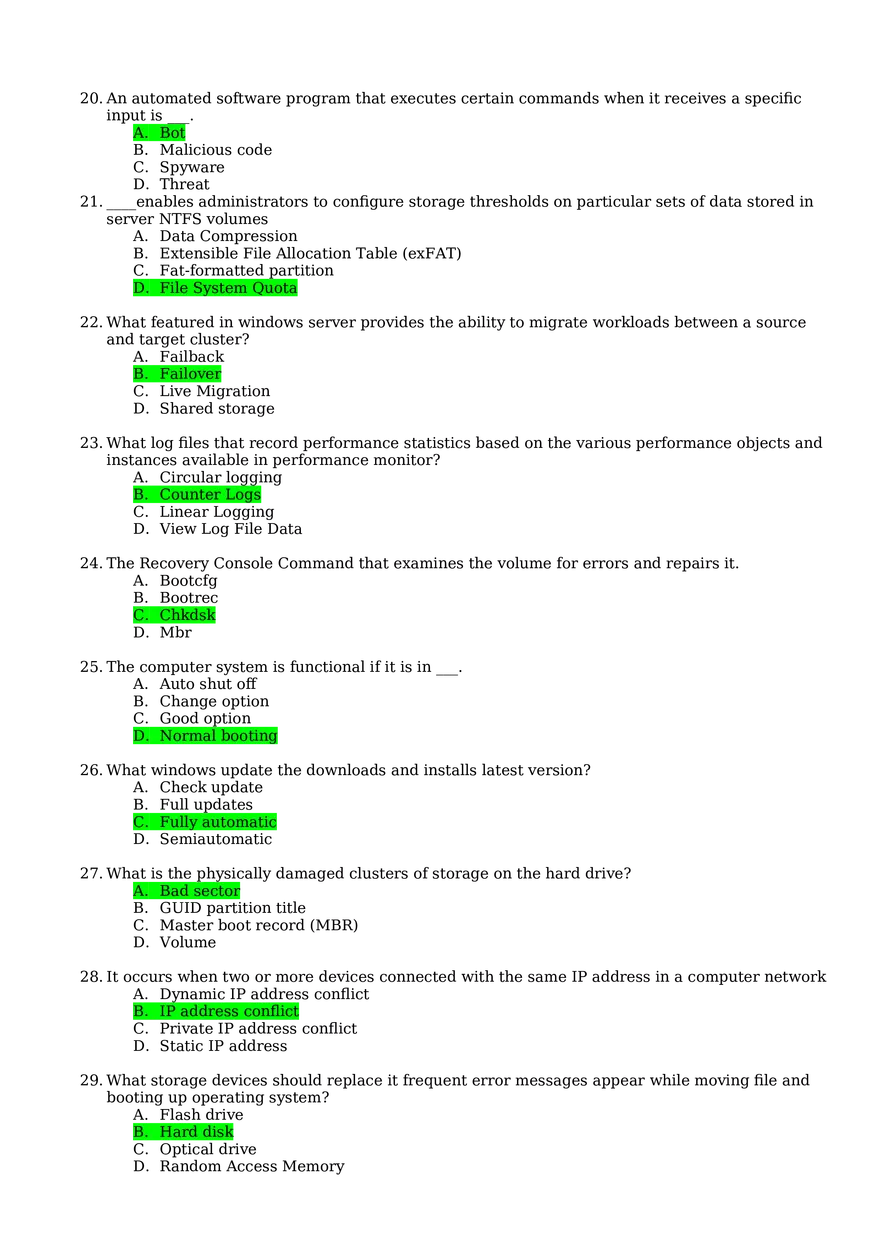 Computer Systems Servicing Written Exam  Set B - Page 3