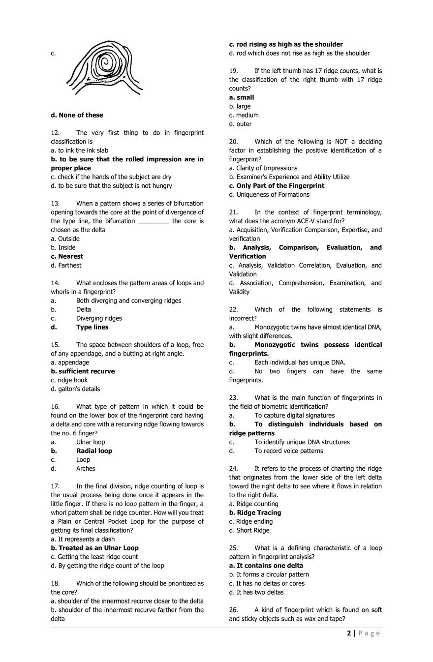 Exam Trial on Forensic Science - Page 2