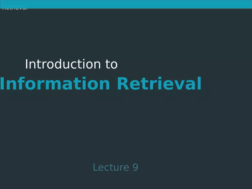 Introduction to Information Retrieval - Page 1