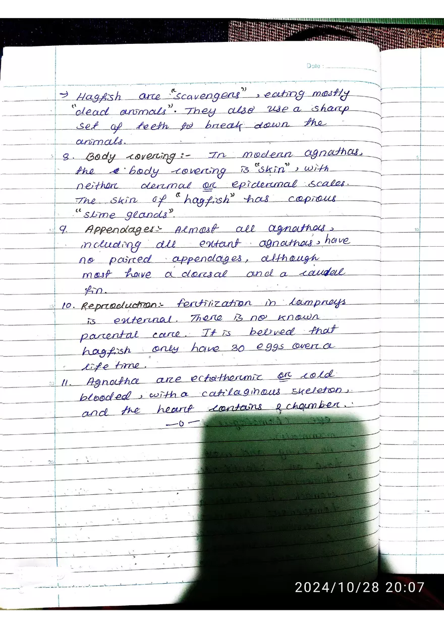 Agnatha Characteristics - Page 2