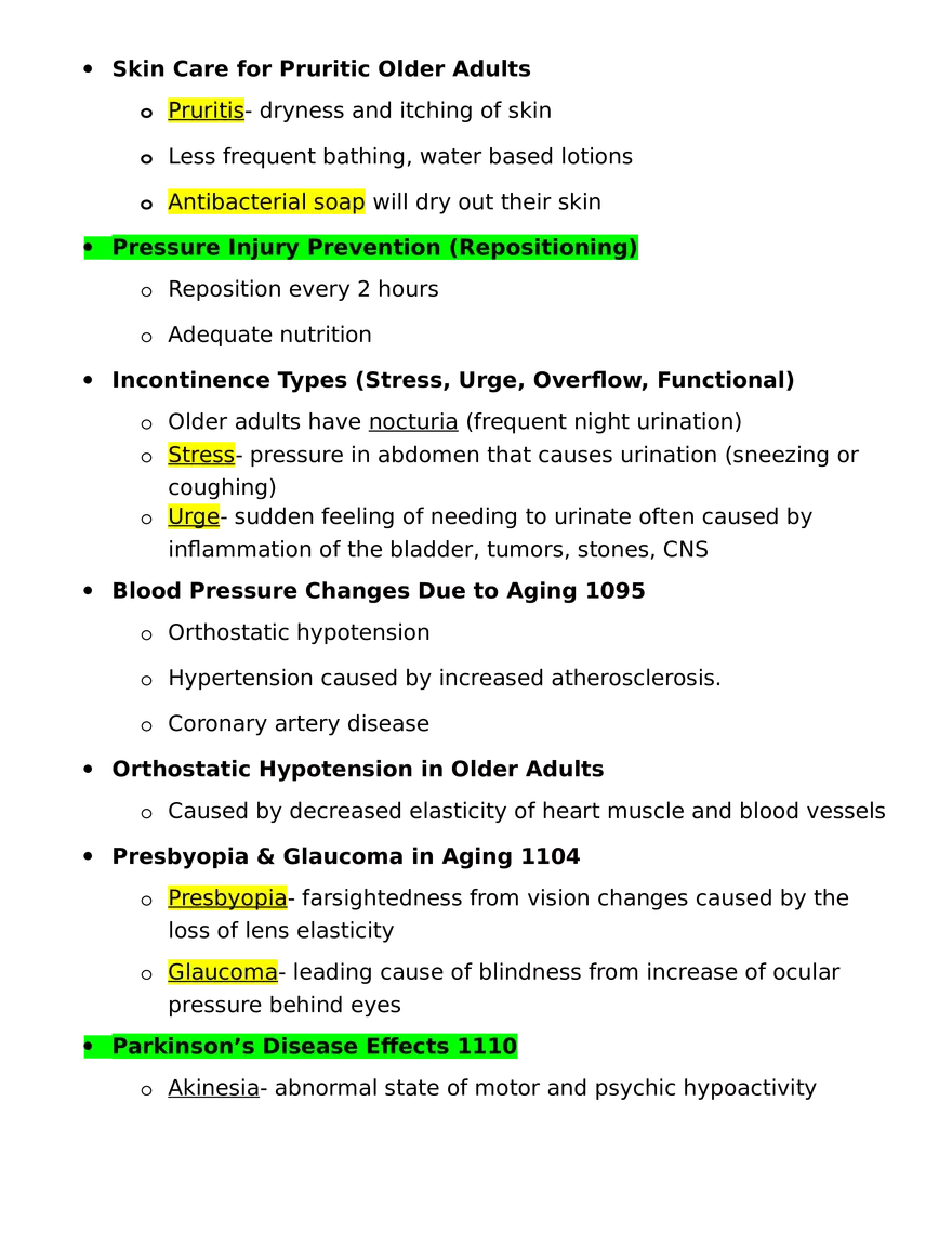 Med Surg Final Exam Study Guide - Page 11