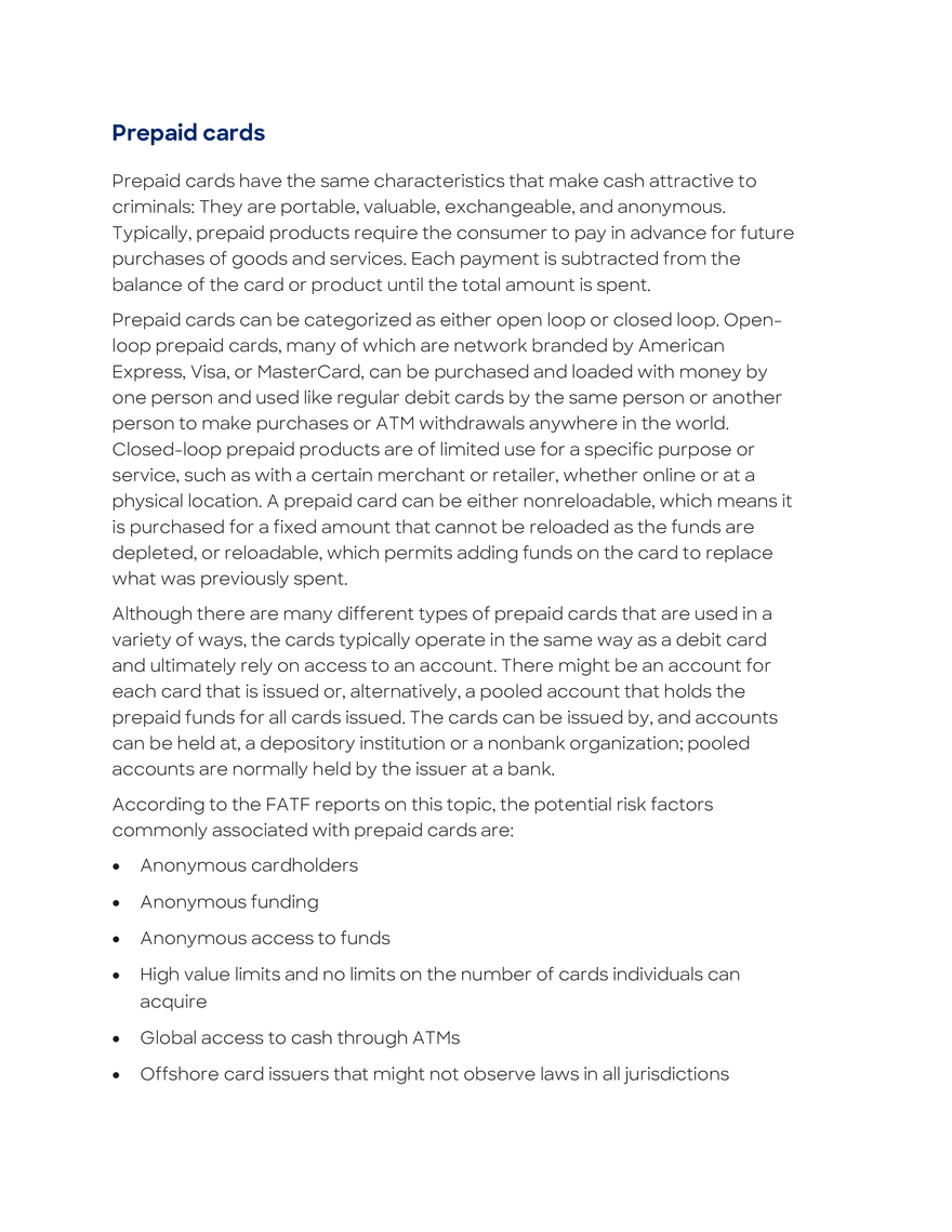 Risk Associated with New Payment Products and Services - Page 2
