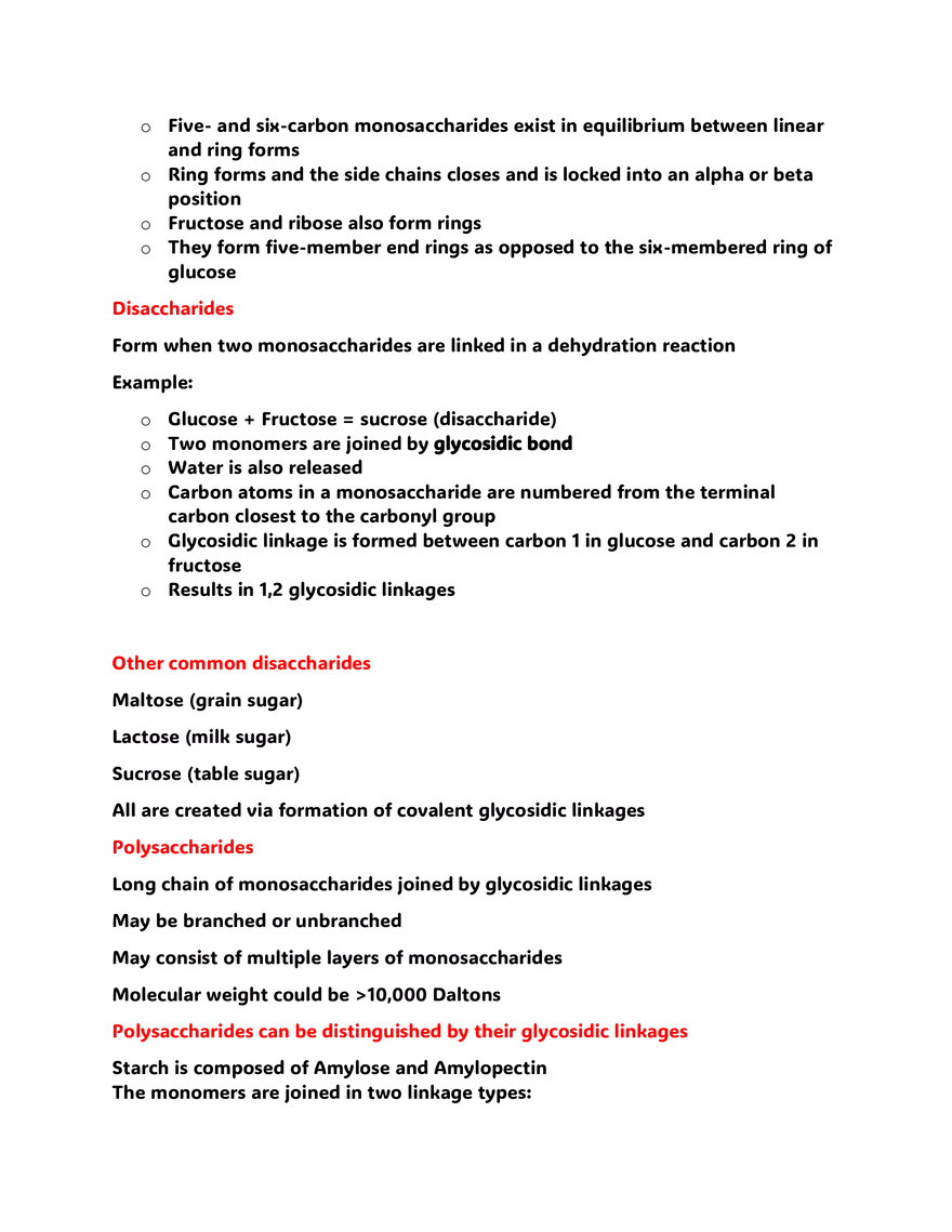 Four Major Classes of Macromolecules - Page 3