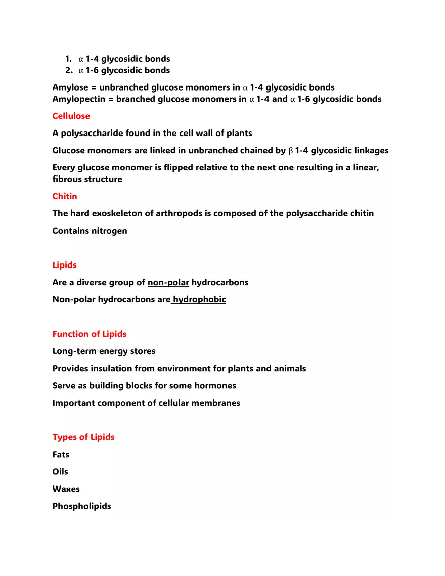 Four Major Classes of Macromolecules - Page 4
