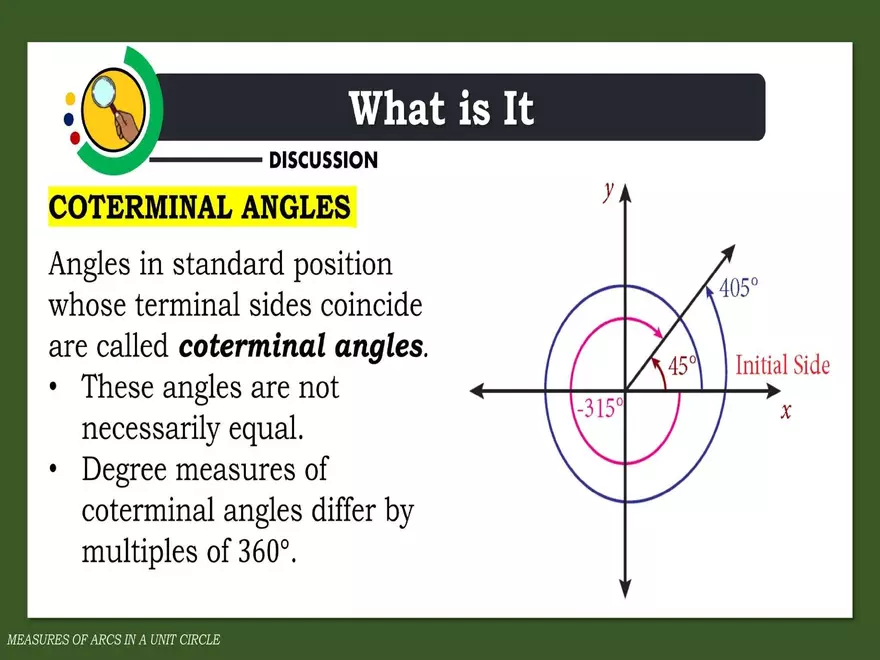 Angles in a Unit Circle - Page 9