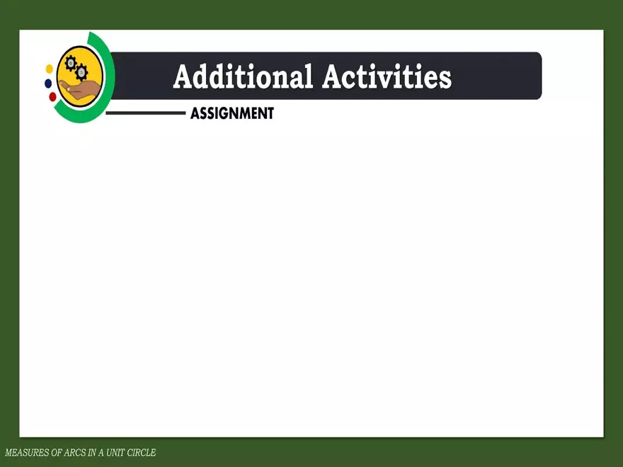 Angles in a Unit Circle - Page 20