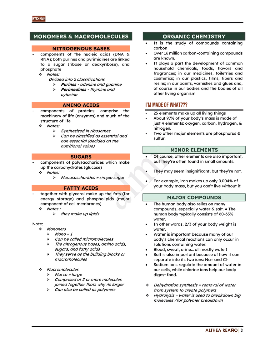Introduction To Biochemistry: Lesson 1 - Page 11