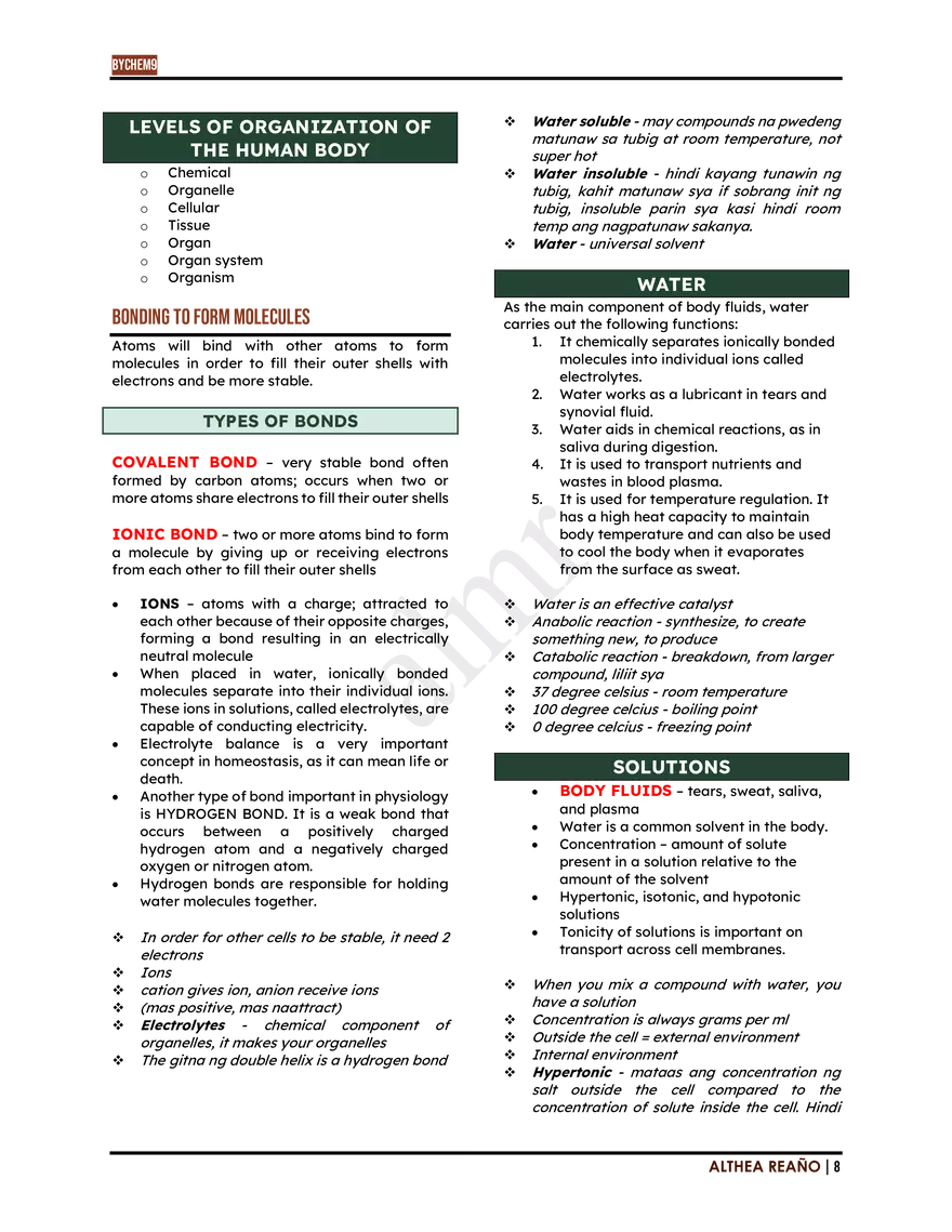 Introduction To Biochemistry: Lesson 1 - Page 16