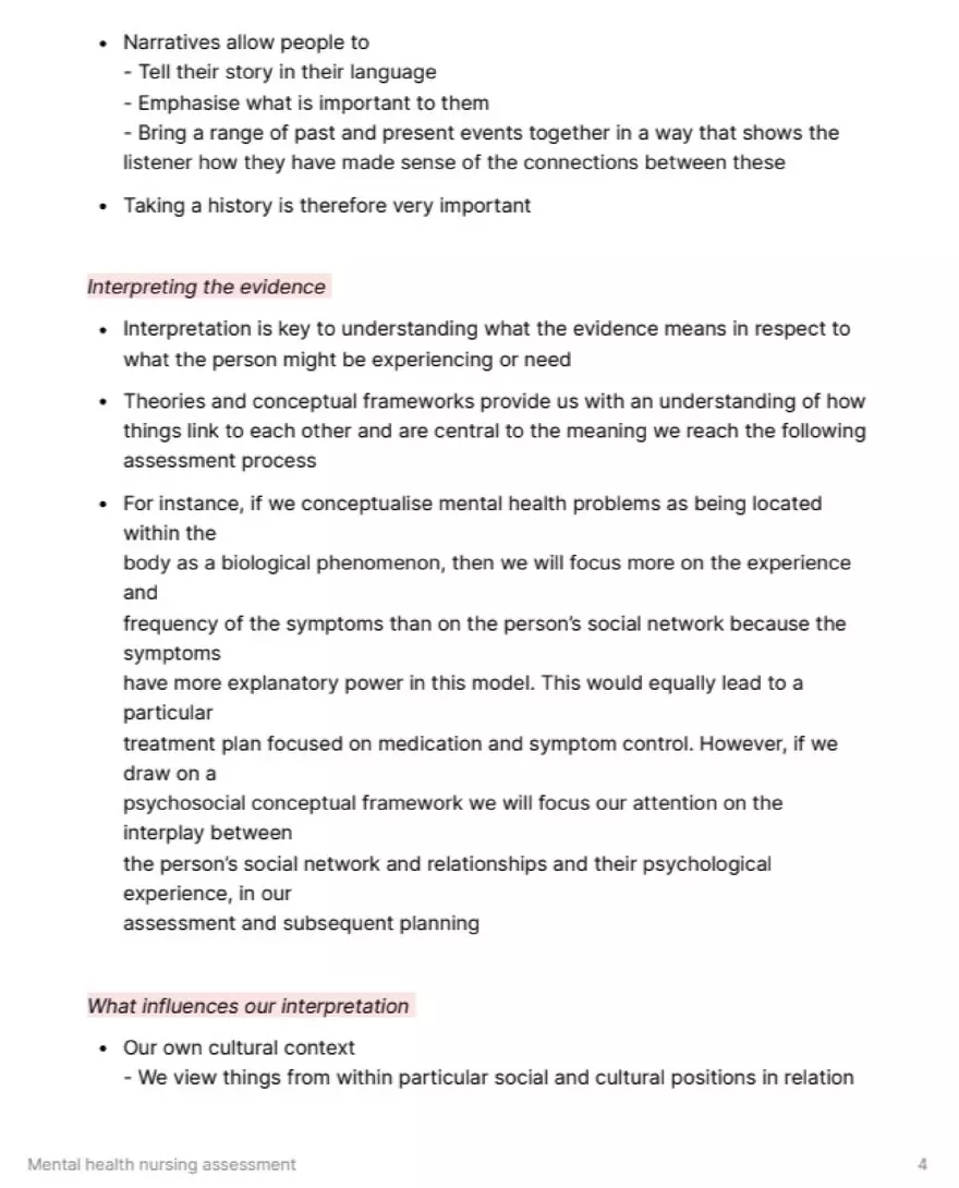 Mental Health Nursing Assessment - Page 4
