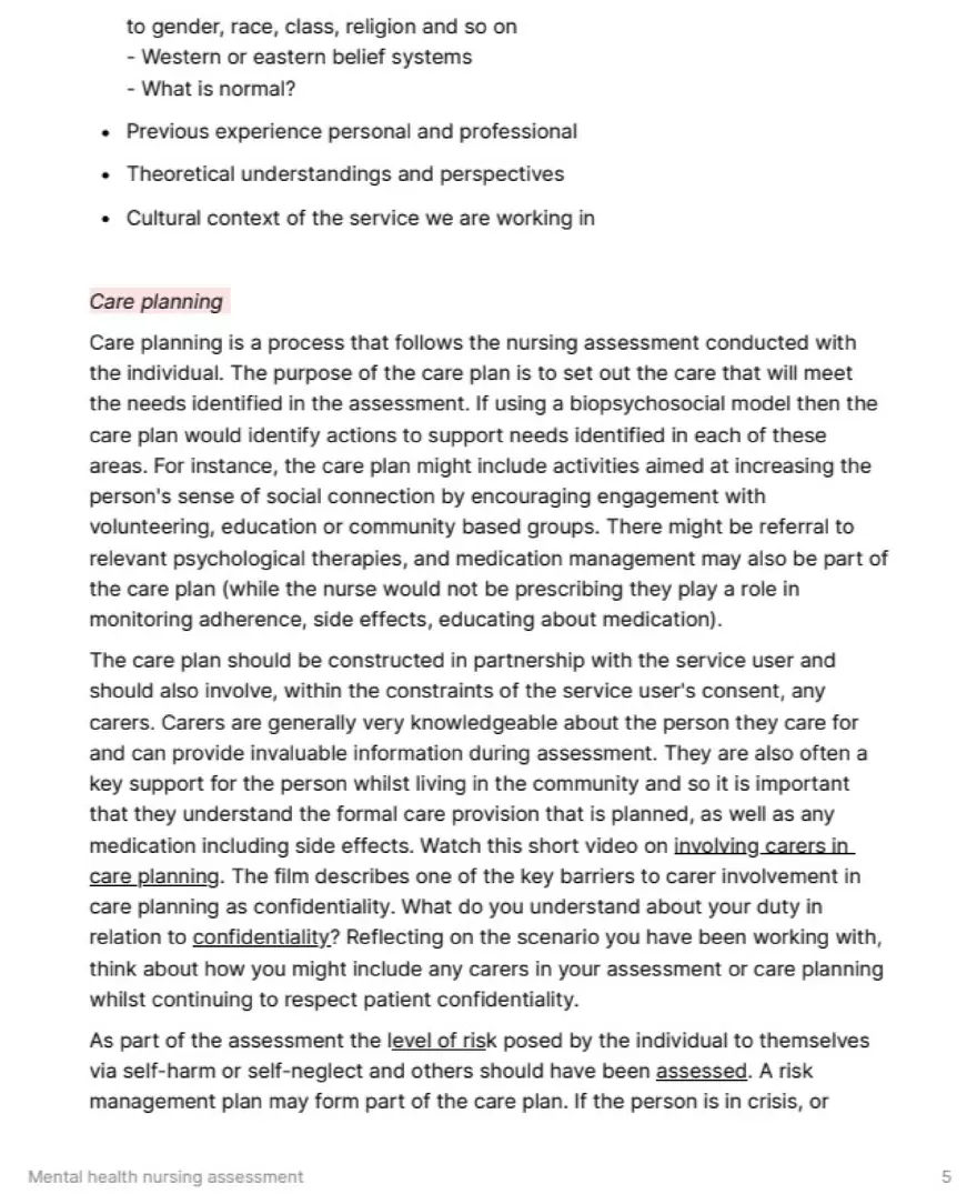 Mental Health Nursing Assessment - Page 5