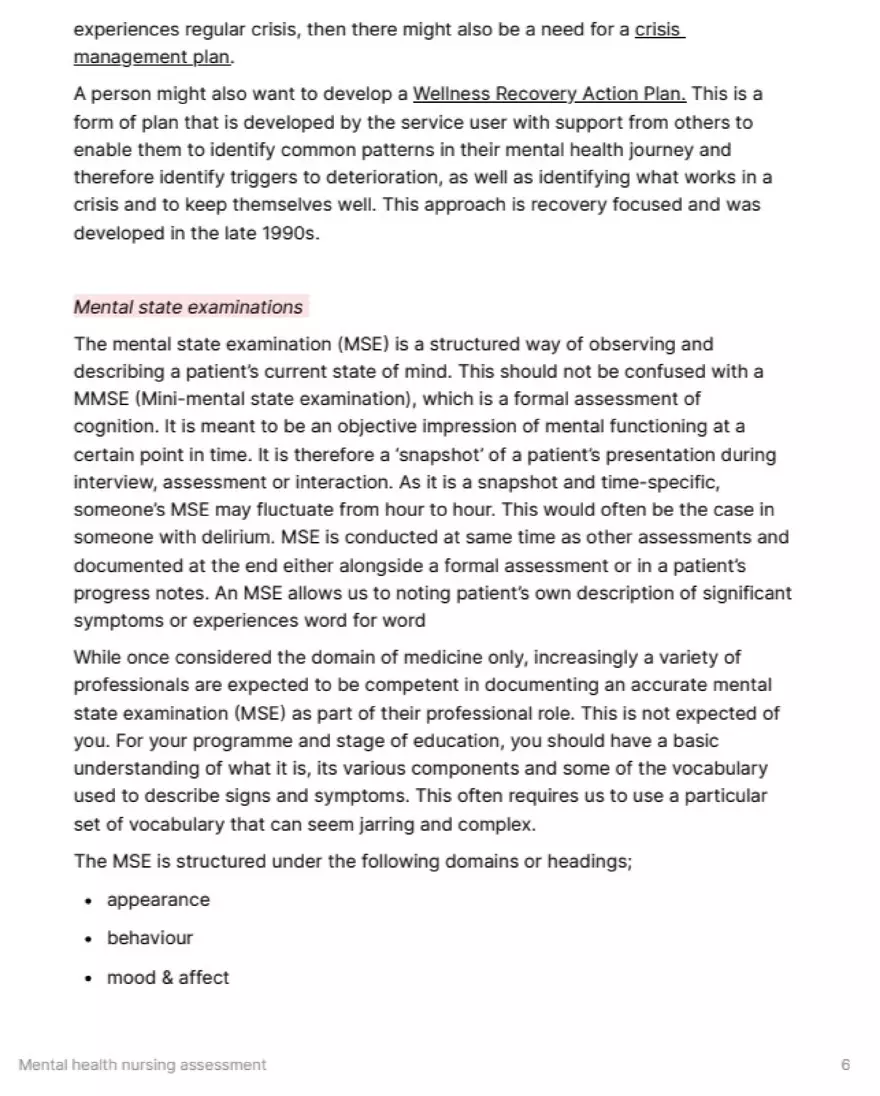 Mental Health Nursing Assessment - Page 6