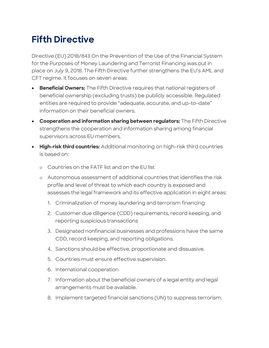 European Union Directives on Money Laundering - Page 10