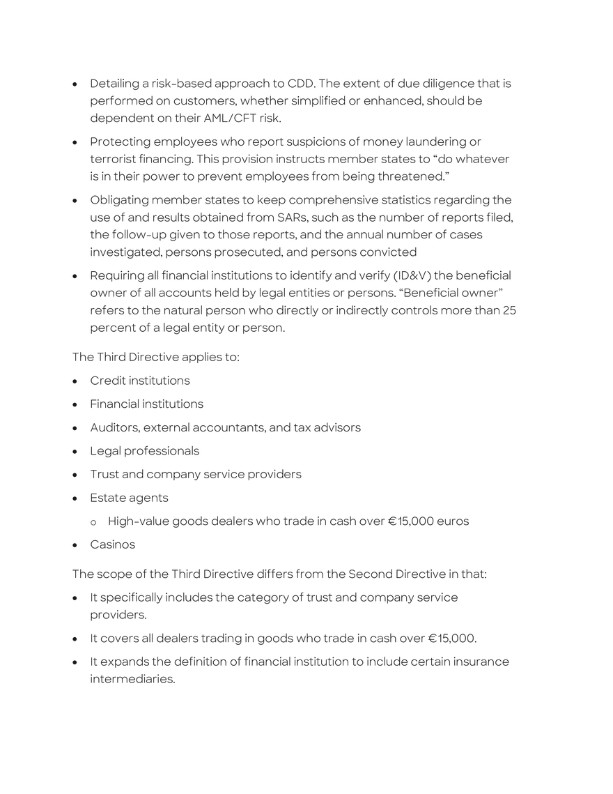 European Union Directives on Money Laundering - Page 6
