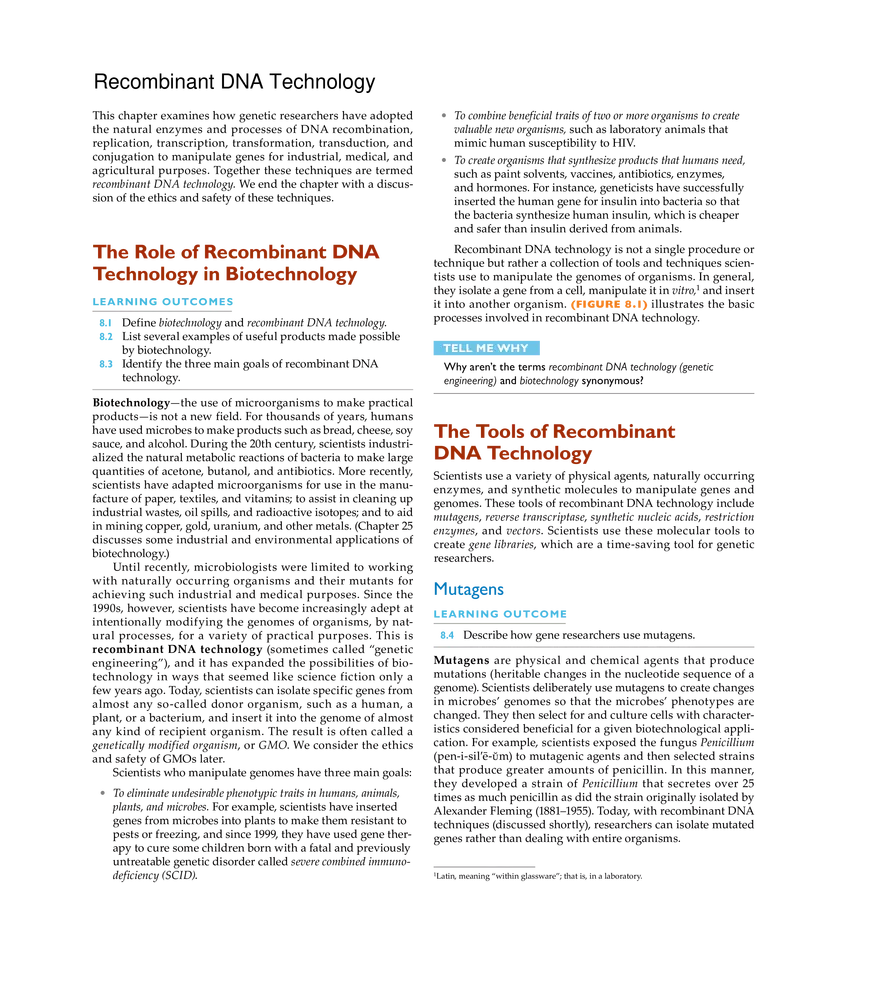 Recombinant DNA Technology - Page 1