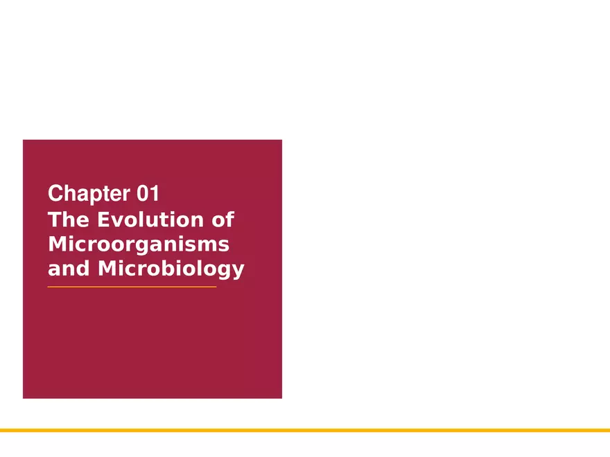 The Evolution of Microorganisms and Microbiology - Page 1