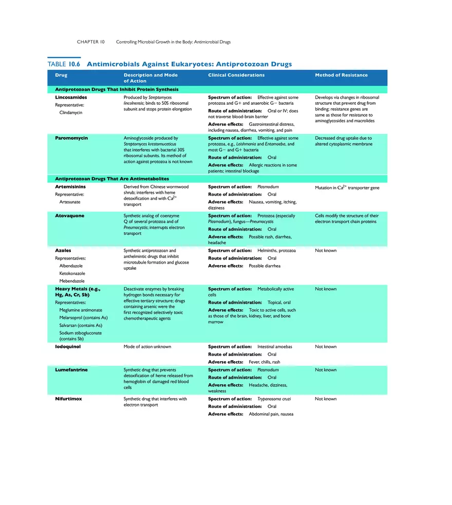 Controlling Microbial Growth in the Body Antimicrobial Drugs - Page 21
