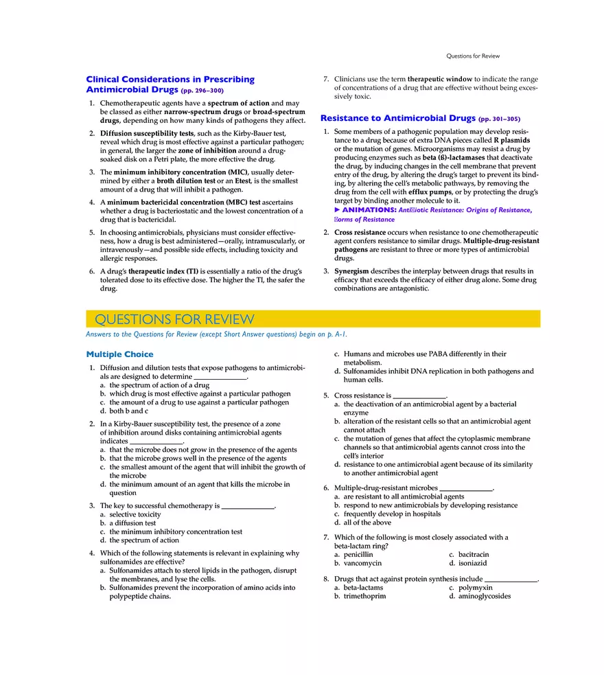 Controlling Microbial Growth in the Body Antimicrobial Drugs - Page 25