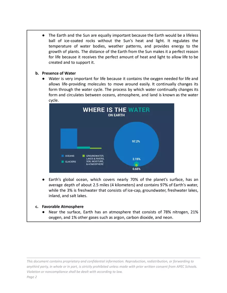 How Does Earth Support Life - Page 2