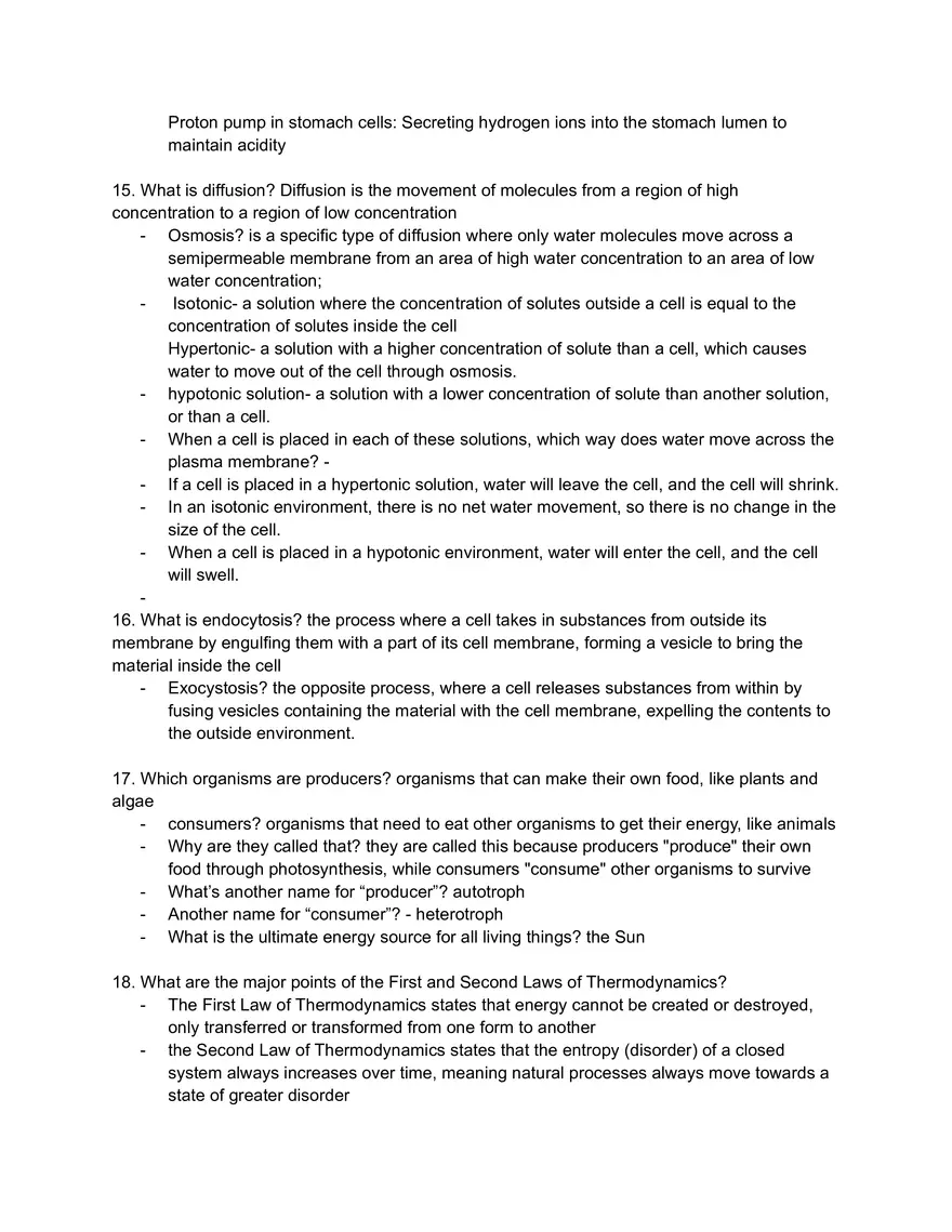 Bio Final Exam Study Guide - Page 4