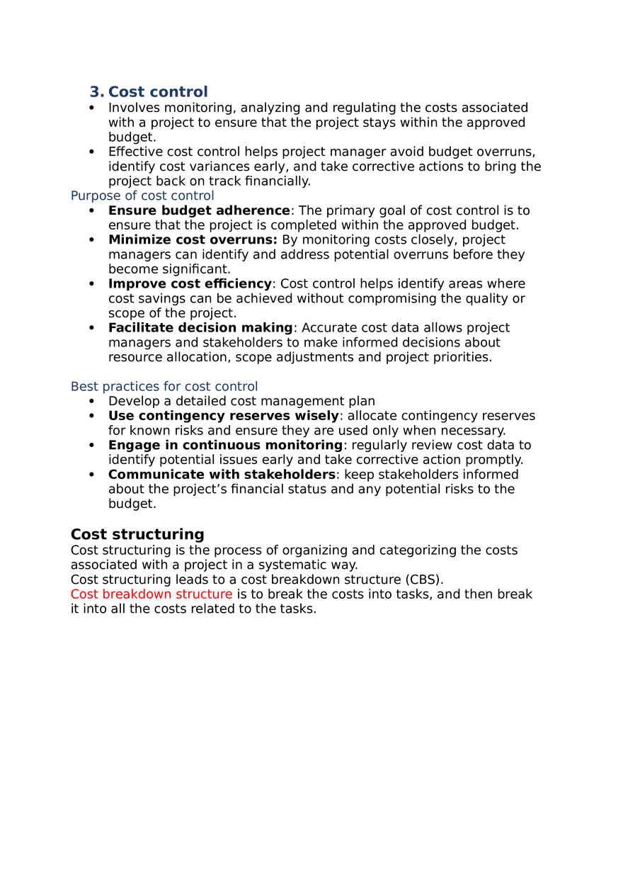 Project Management Lecture 7 Cost Management and Budgeting - Page 4