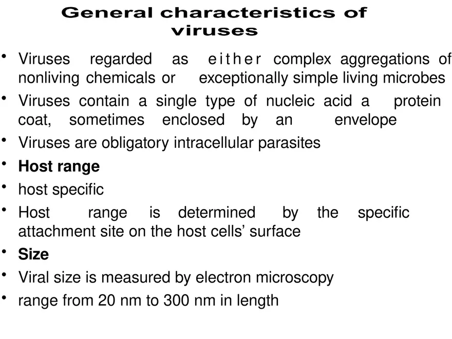 Characteristics of Virus - Page 2