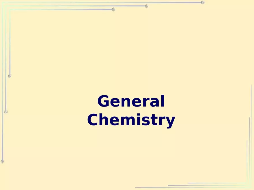 General Chemistry Lecture - Page 1