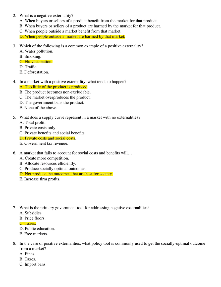 Module 9 Market Failure Multiple Choice - Page 2