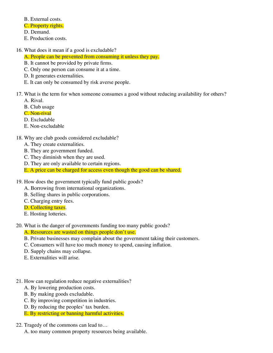 Module 9 Market Failure Multiple Choice - Page 4