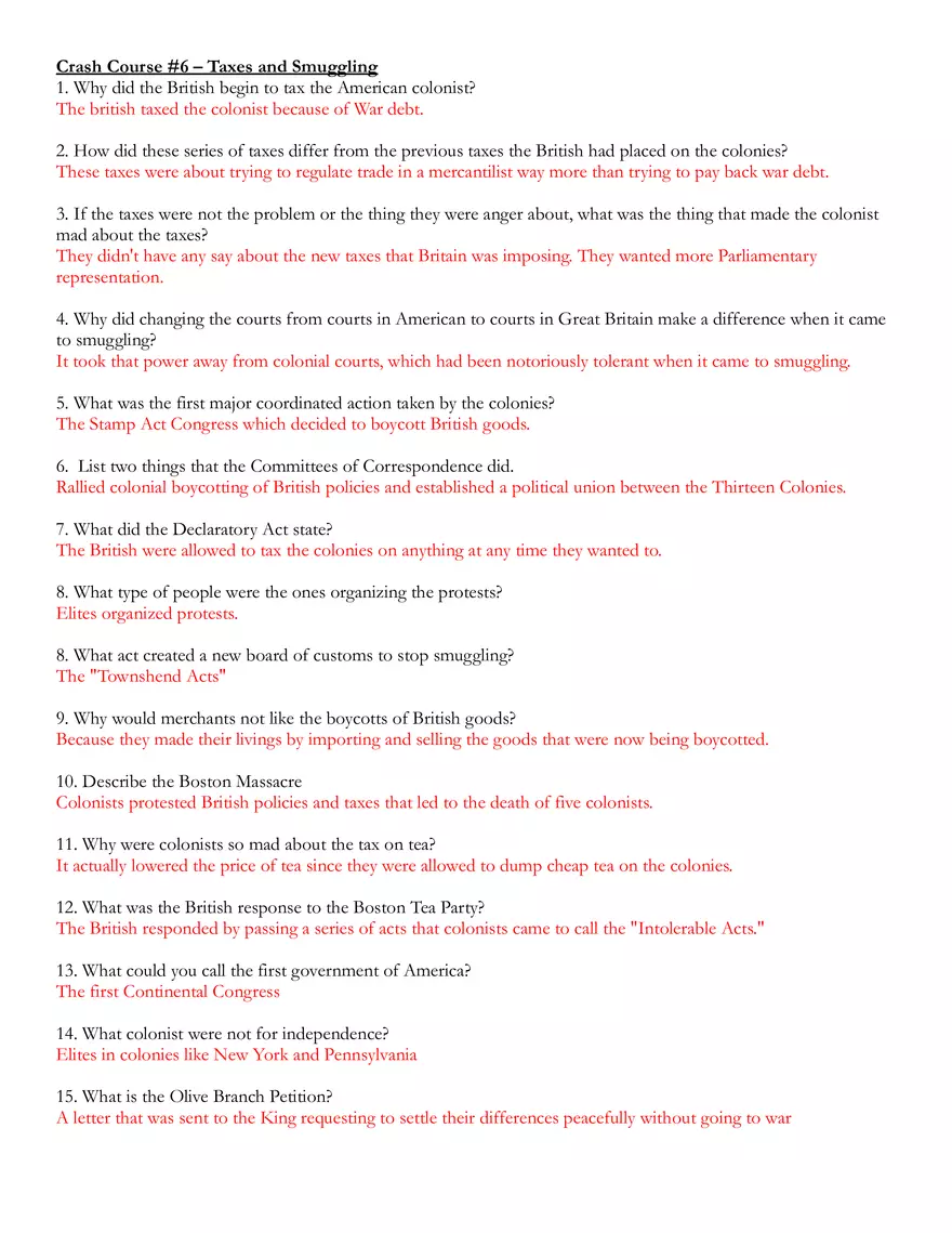 Crash Course # 6 – Taxes and Smuggling - Page 1