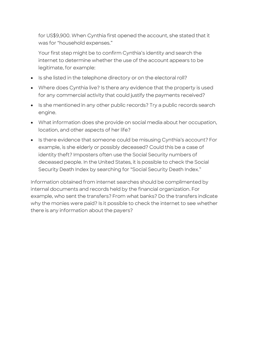 Investigations Initiated by the Financial Organization - Page 9