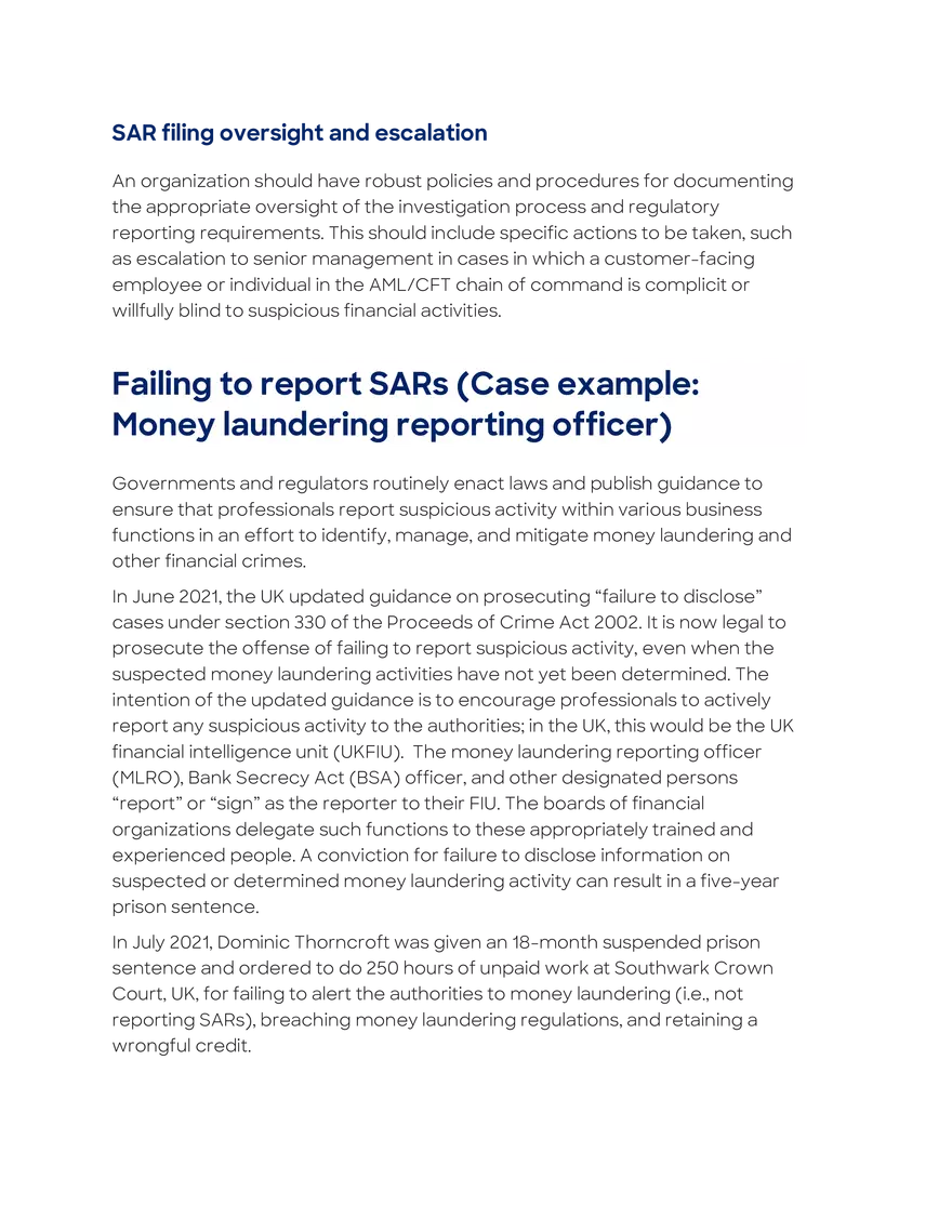 Investigations Initiated by the Financial Organization - Page 15