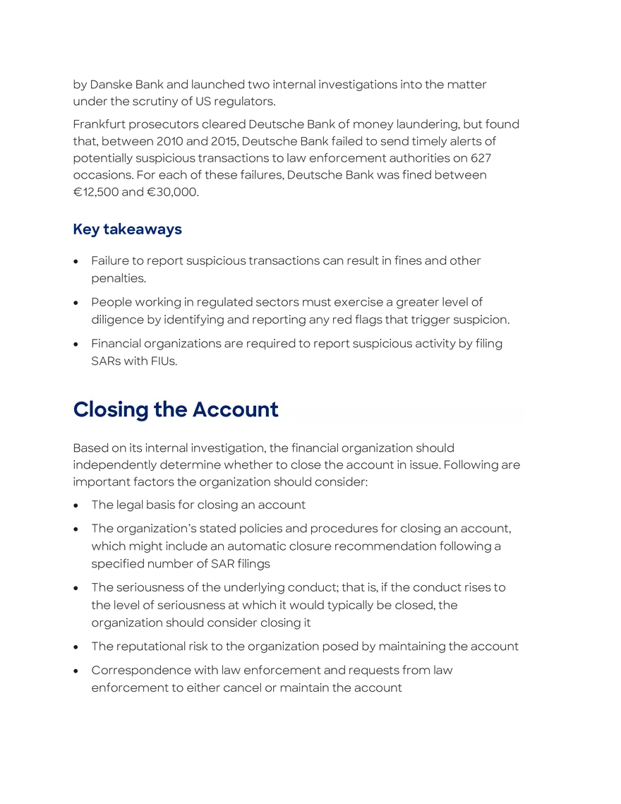 Investigations Initiated by the Financial Organization - Page 18