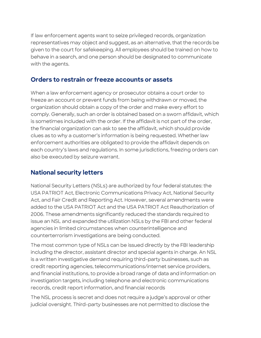 Investigations Initiated by the Financial Organization - Page 23