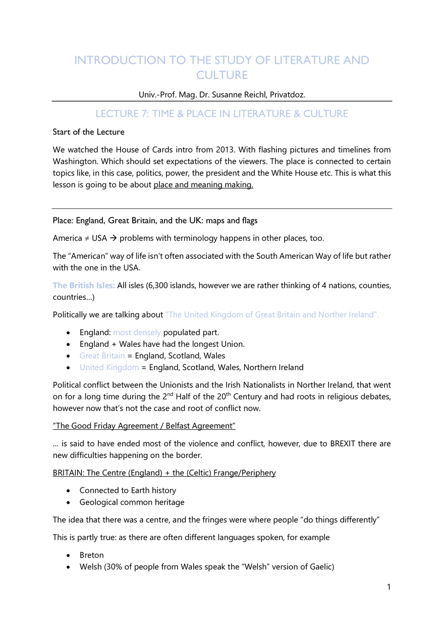 Lecture 1-11: Introduction to English Literature and Culture - Page 40