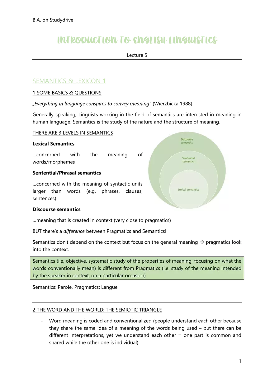 Summary to Introduction to English Linguistics - Page 11