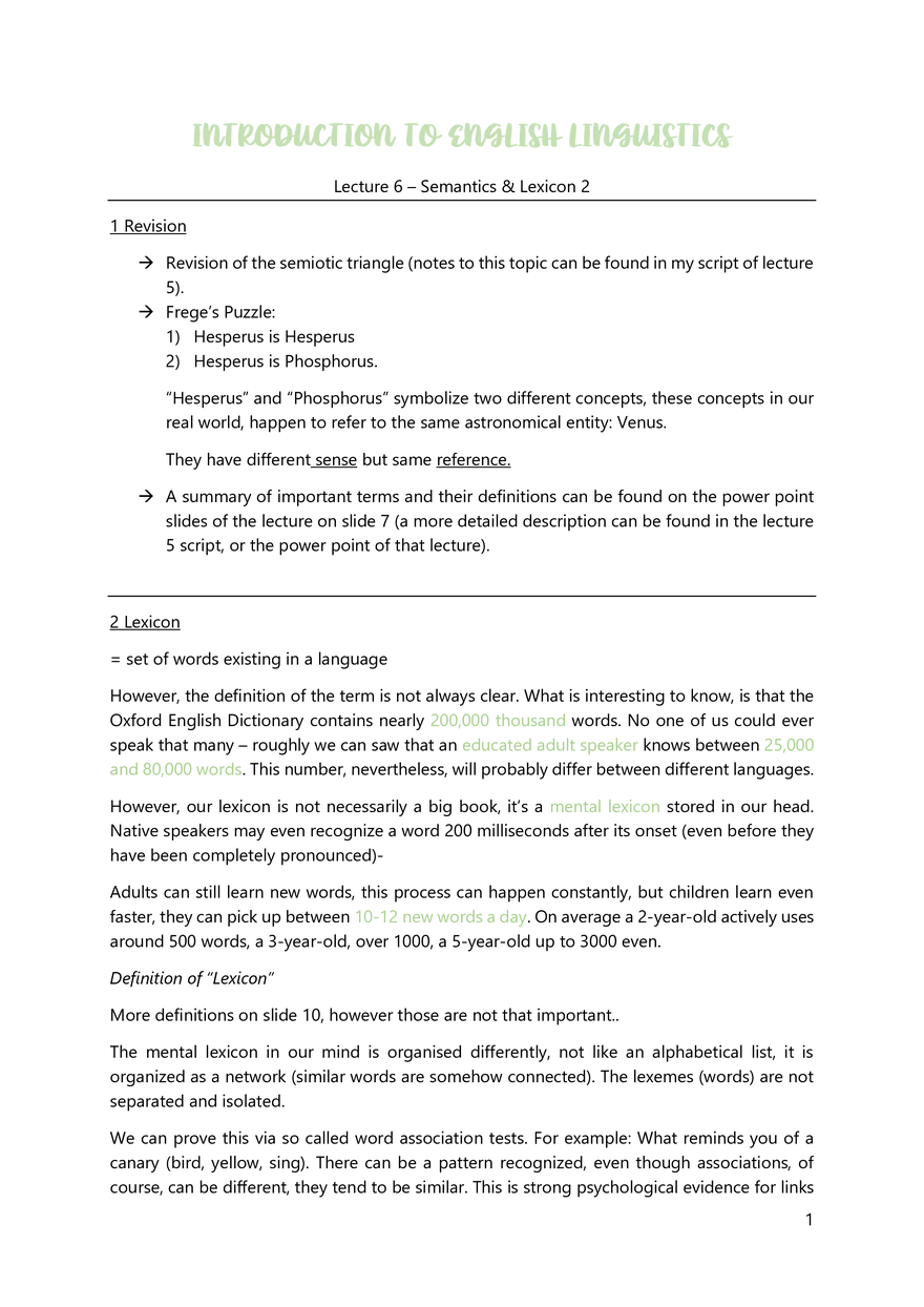 Summary to Introduction to English Linguistics - Page 19