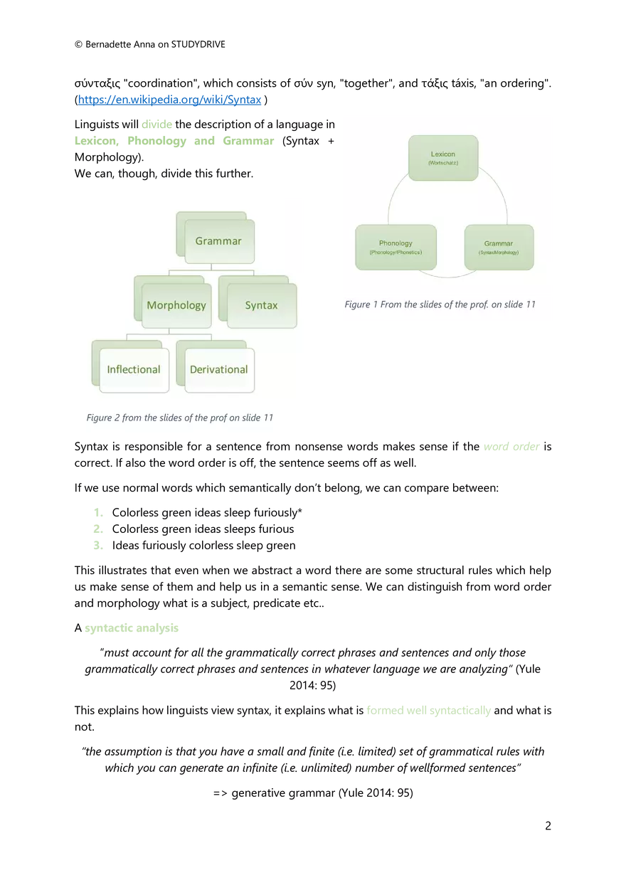 Summary to Introduction to English Linguistics - Page 36