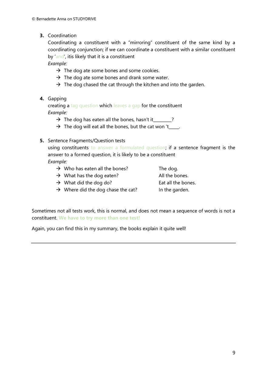 Summary to Introduction to English Linguistics - Page 43