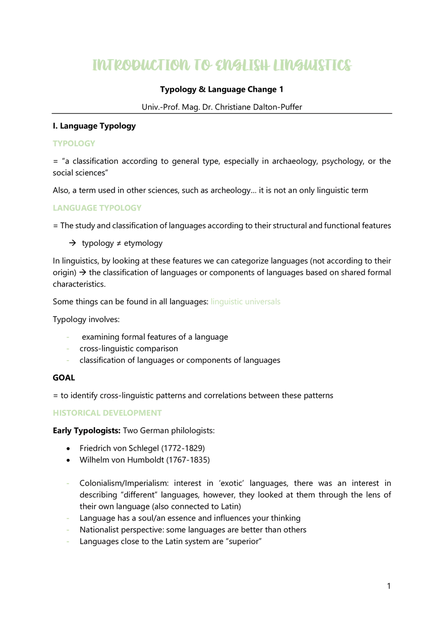 Summary to Introduction to English Linguistics - Page 50