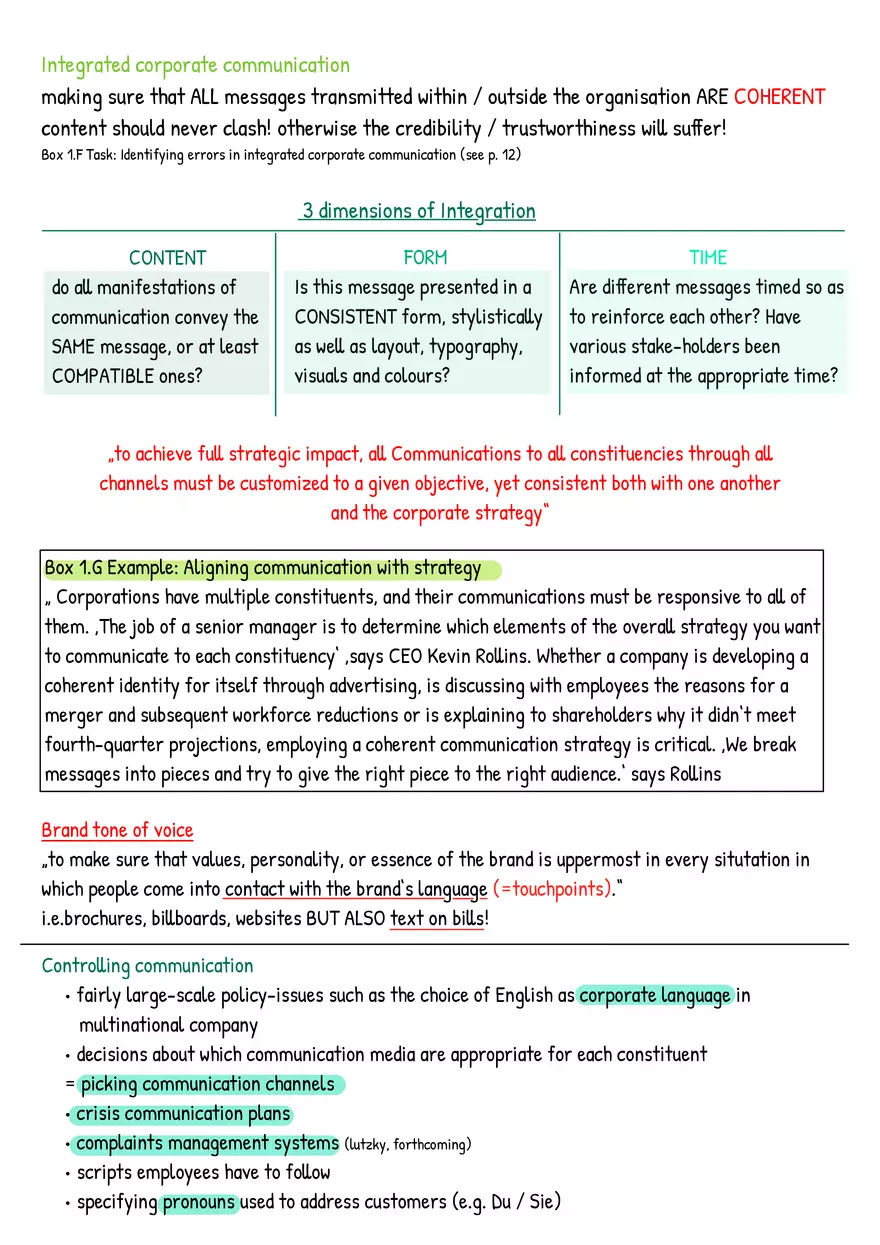 IBC Summary Communication In Business: Managers, Models, Modes - Page 13