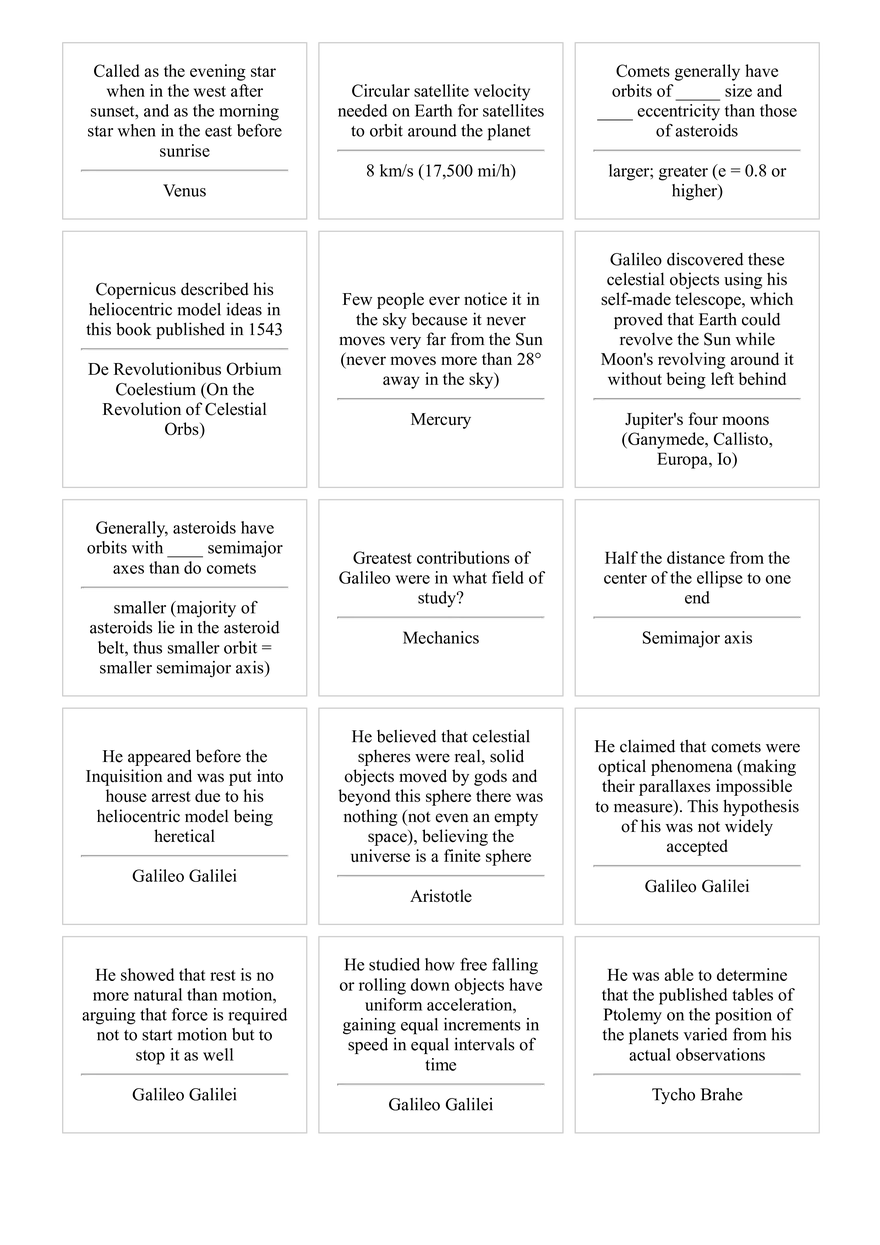 Astronomy Answers 2 - Page 1